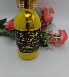 huile concentre, serum Collagen Xtra white 100ml unifiant bien dosé à la glutathione et collagen