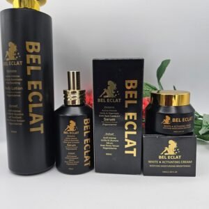 Lait, serum ET Creme visage  Bel Eclat visage et corps pour un teint étincelant