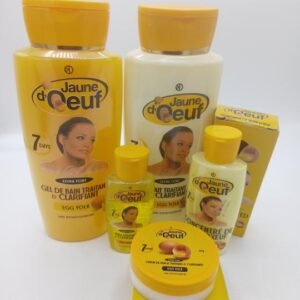 Gamme  Jaune D'oeuf 5 pieces avec gel douche Et Lait corporelle