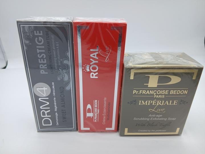 Fancoise Bedon savon imperiale, Creme francoise Bedon DRM4 Prestige et 1 creme Royal anti taches et unifiant – Image 2
