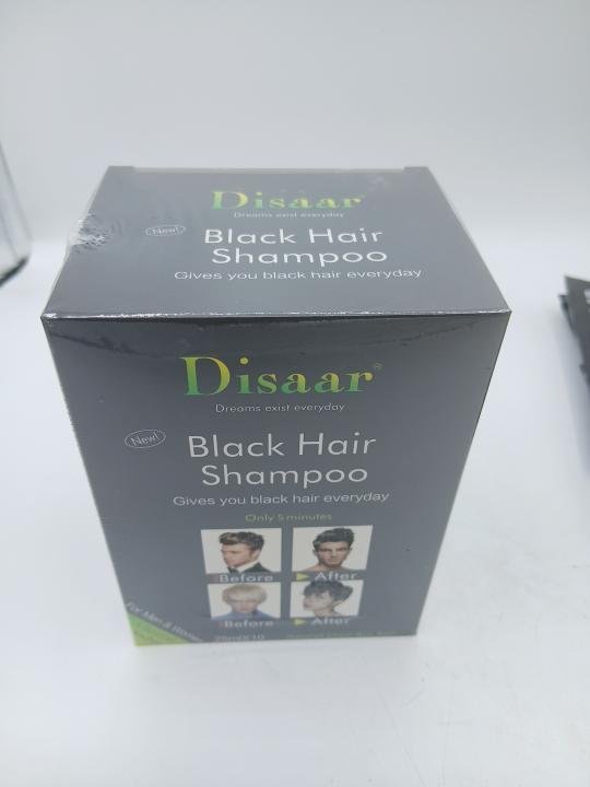 Teinture permanent, herbale et naturelle pour cheveux et barbe, couleur noir 10 sachets – Image 3