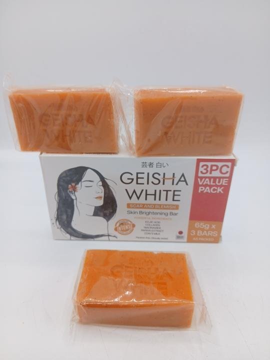 Savon Geisha White 3 X 65g anti taches uniformisateur de teint – Image 3