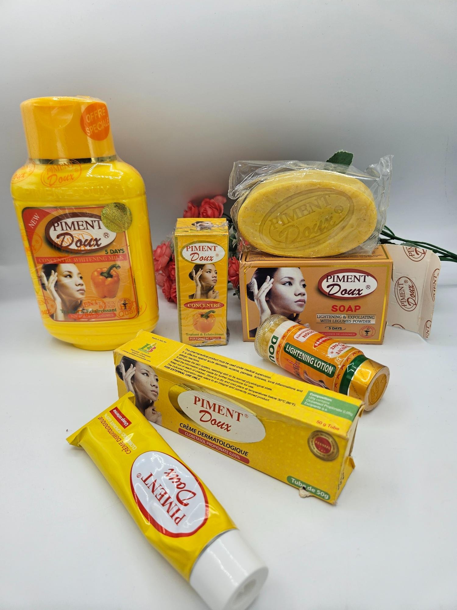 Piment Doux Lait 500ml savon, Lotion, creme tube et et concentrée – Image 2