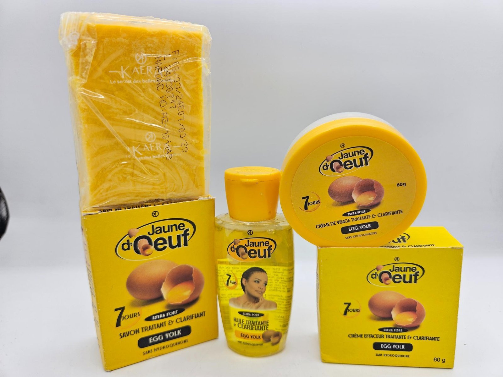 Jaune d'Oeuf Savon Crème visage Et Huile anti taches concentré clarifiant et efficace – Image 2