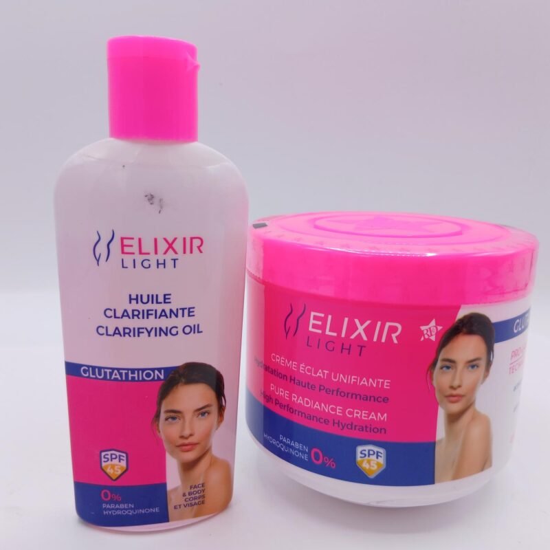 gamme Elixir crème 400ml , et huile,  2 pcs
