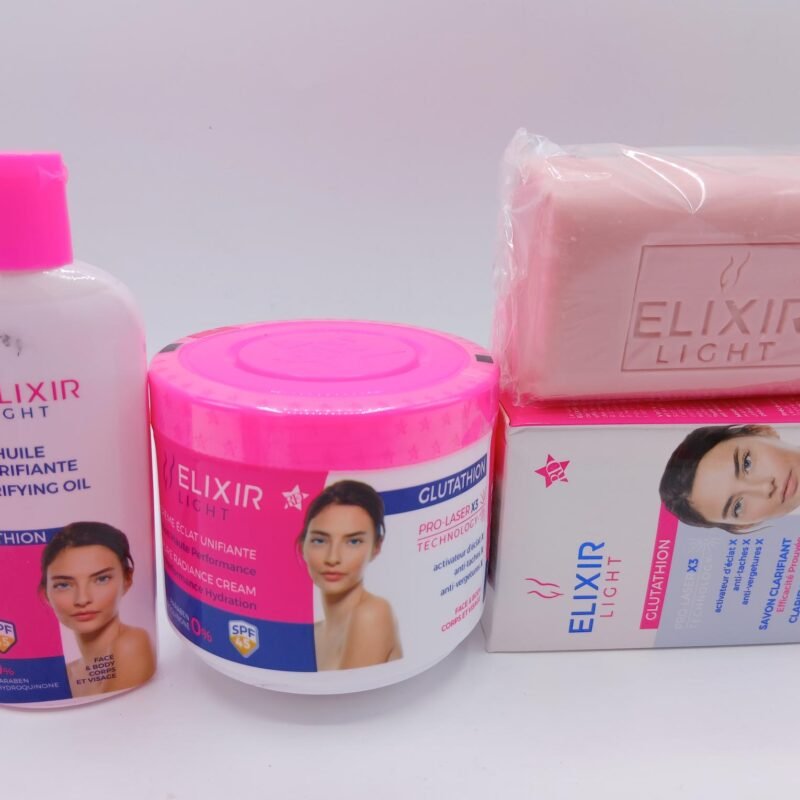 gamme Elixir crème 400ml , huile et savon,  3 pcs