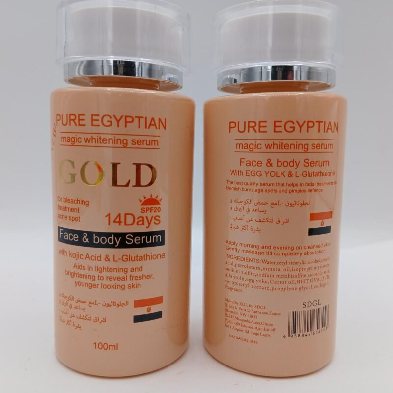 Serum Pure Egyptian Gold  Huile concentré anti tâches  visage et corps 100ml