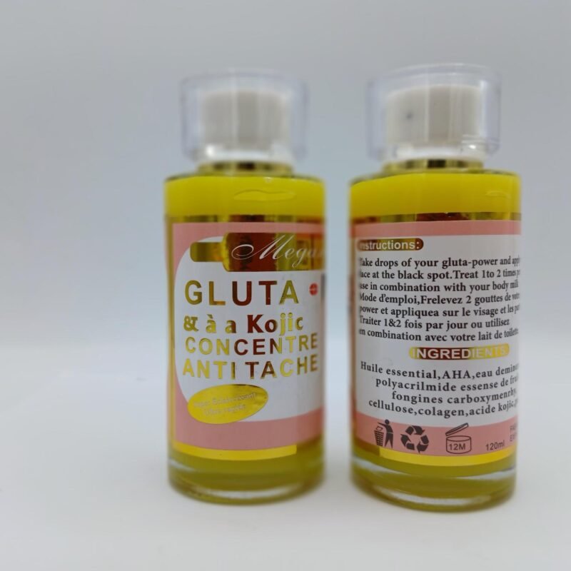 Serum Glutathion et kojic Huile concentré anti tâches  visage et corps 100ml