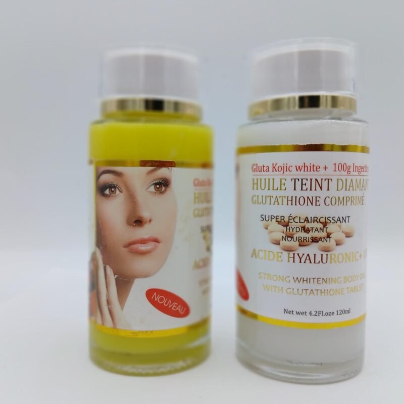 Serum Gluta comprimés Huile concentré teint diamant anti tâches  visage et corps 100ml