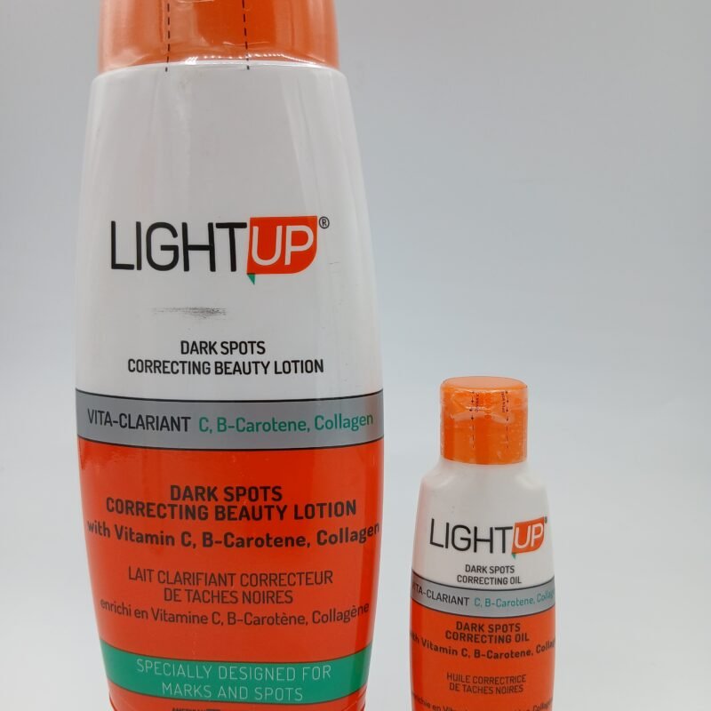 Huile et lait corporelle  light up anti taches uniformisatrice