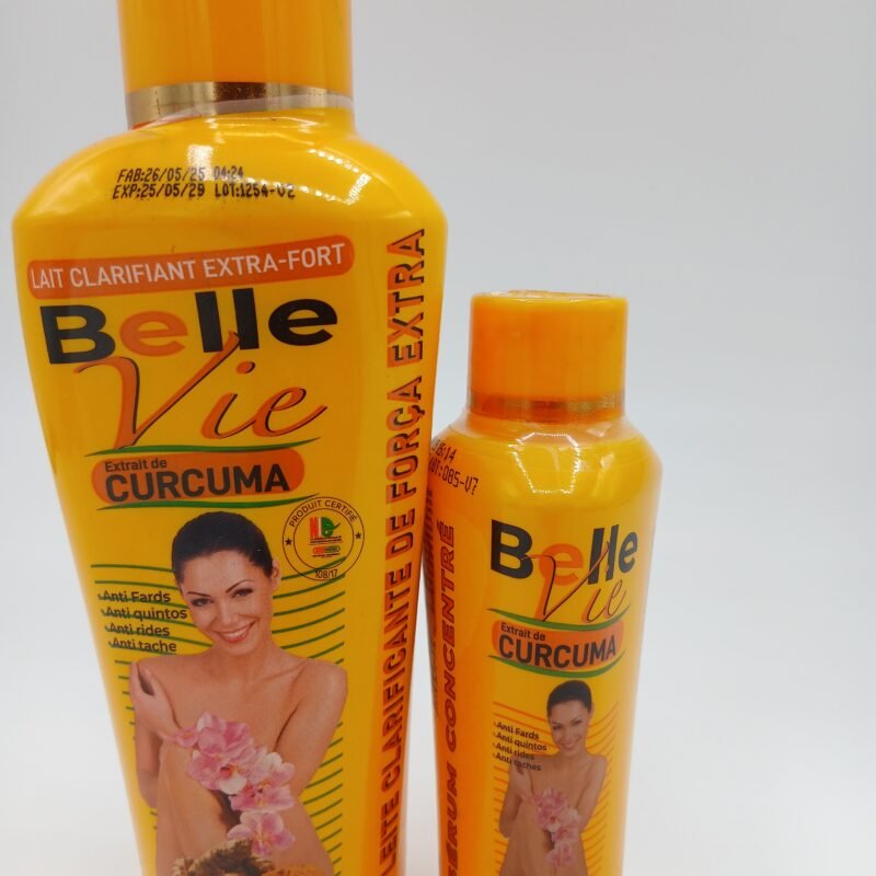 Lait  et huile corporelle Belle vie clarifiant au curcuma