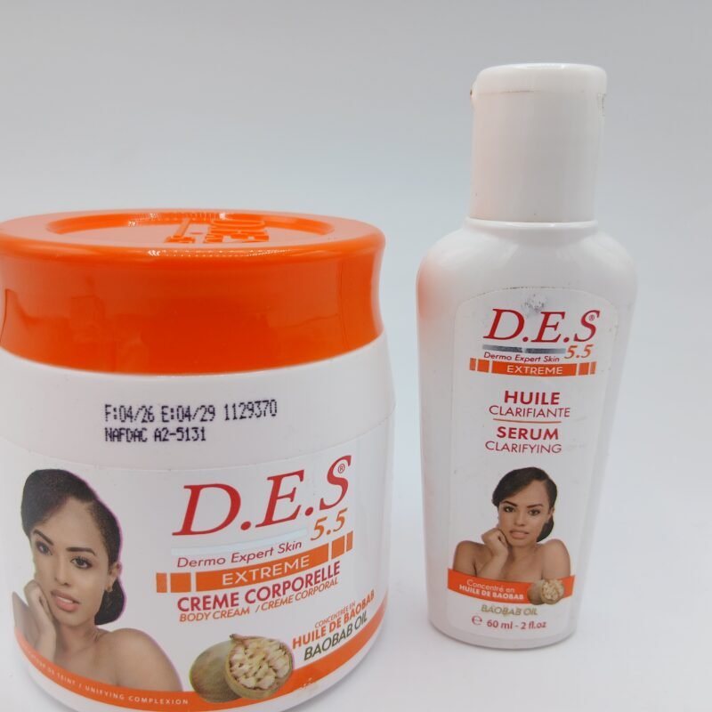 D.E.S  , Creme Clarifiant et Huile anti taches tres embellissante
