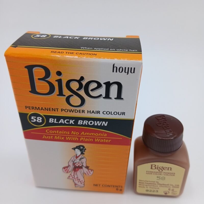 Bigen teinture permanente pour chevaux couleur Noir marron  no. 58